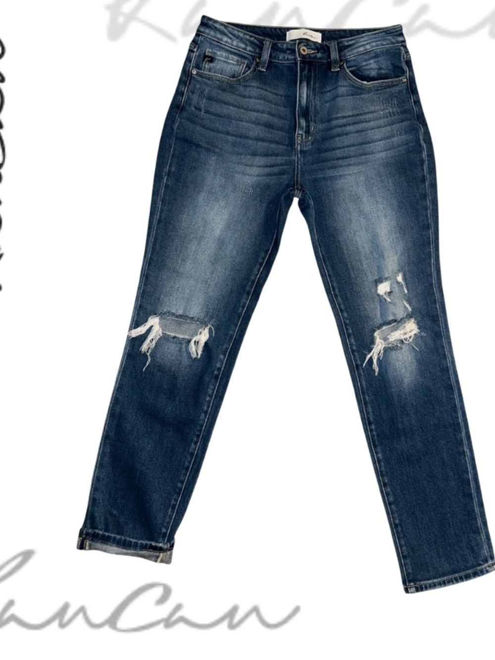 KanCan Milan Distressed Mom Jeans